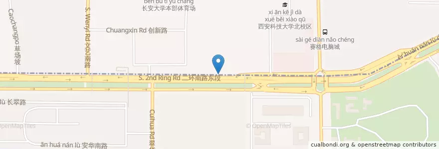 Mapa de ubicacion de 赛格电脑城 en China, Shaanxi, 西安市, 雁塔区 (Yanta).