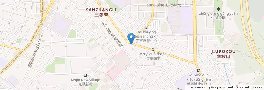 Mapa de ubicacion de 肯德雞 en تايوان, تايبيه الجديدة, تايبيه, 信義區.