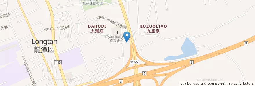 Mapa de ubicacion de 台聯客運龍潭站 en Taïwan, Taoyuan, 龍潭區.