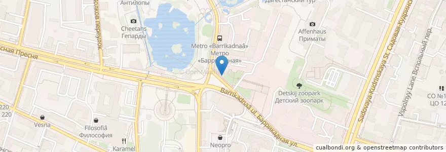 Mapa de ubicacion de Арабская шаурма en Russia, Distretto Federale Centrale, Москва, Центральный Административный Округ, Пресненский Район.
