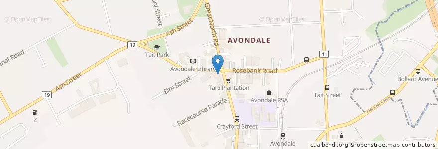 Mapa de ubicacion de Avondale Dental en Nouvelle-Zélande, Auckland, Whau.