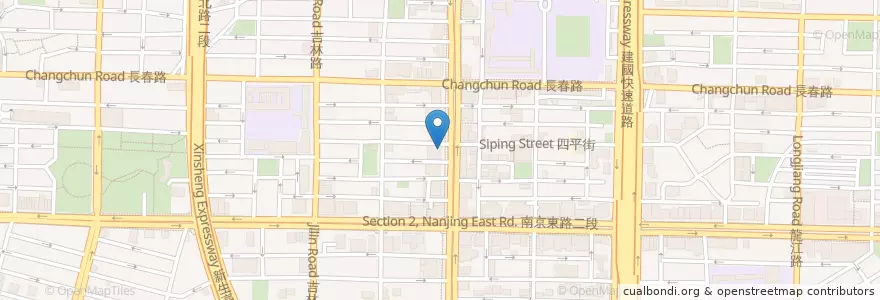 Mapa de ubicacion de 華南商業銀行 en Taiwan, Nuova Taipei, Taipei, Distretto Di Zhongshan.