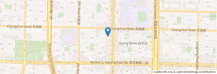 Mapa de ubicacion de 合作金庫商業銀行 en Tayvan, 新北市, Taipei, 中山區.