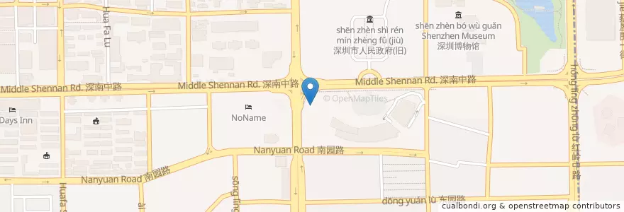 Mapa de ubicacion de 平安银行深圳分行 en China, Cantão, Shenzhen, 福田区.