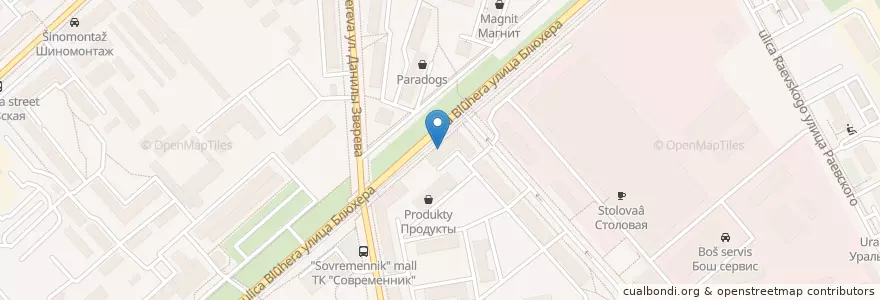 Mapa de ubicacion de Почтовое отделение № 66 en Russia, Ural Federal District, Sverdlovsk Oblast, Yekaterinburg Municipality.