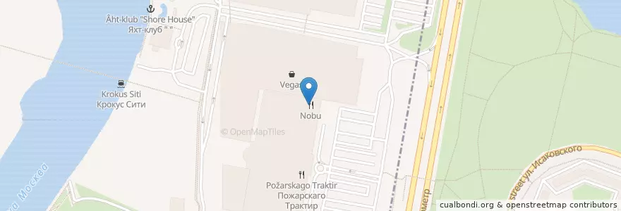 Mapa de ubicacion de Nobu en Rusia, Distrito Federal Central, Óblast De Moscú, Городской Округ Красногорск.