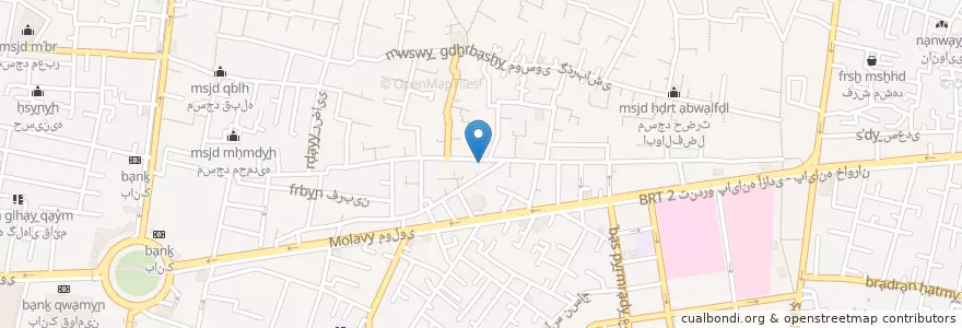 Mapa de ubicacion de مسجد حاج ابوالفتح en Irán, Teherán, شهرستان تهران, Teherán, بخش مرکزی شهرستان تهران.