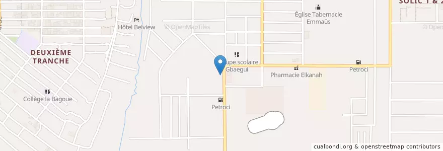 Mapa de ubicacion de Pharmacie Saint Hermann en ساحل عاج, آبیجان, Yopougon.
