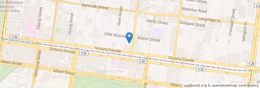 Mapa de ubicacion de Major Major en Австралия, Виктория, City Of Yarra.