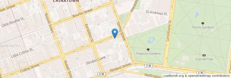 Mapa de ubicacion de Mamasita en أستراليا, ولاية فيكتوريا, City Of Melbourne.