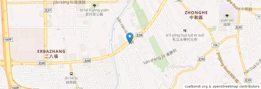 Mapa de ubicacion de 早安!美芝城 en Taiwan, Neu-Taipeh, Zhonghe.