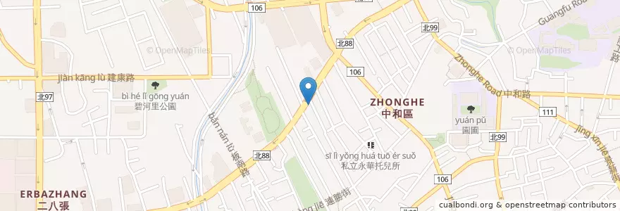 Mapa de ubicacion de 和欣診所 en 台湾, 新北市, 中和区.