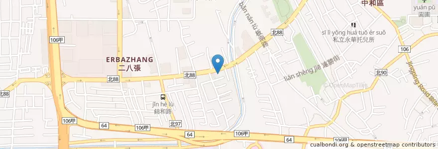 Mapa de ubicacion de 培敦中醫診所 en تايوان, تايبيه الجديدة, 中和區.