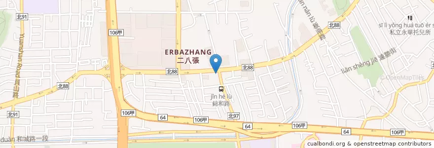 Mapa de ubicacion de 巨林美而美 en Taïwan, Nouveau Taipei, Chungho.