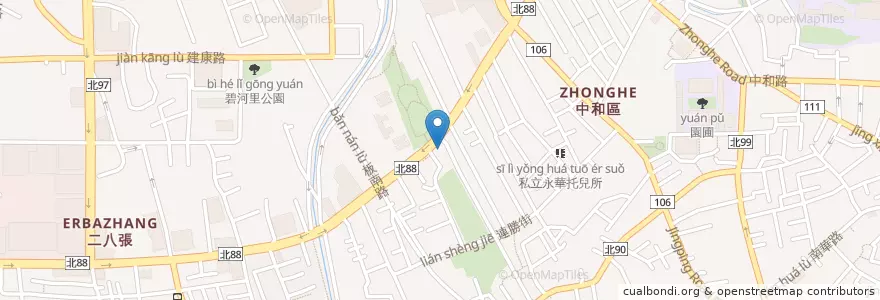 Mapa de ubicacion de 彰和蔘藥行 en Taiwan, 新北市, 中和區.