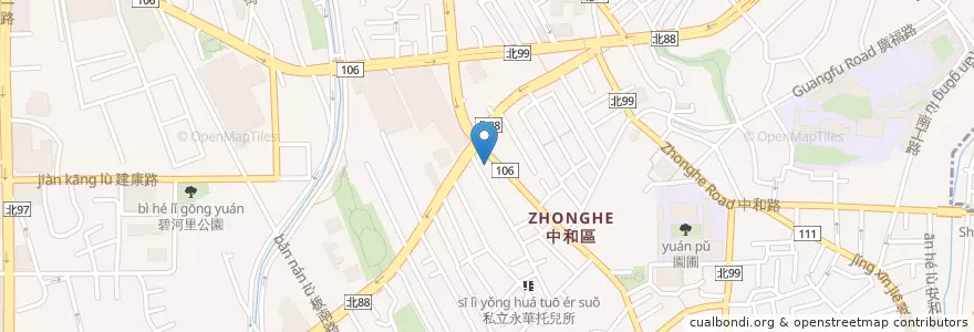 Mapa de ubicacion de 明星動物醫院 en 台湾, 新北市, 中和区.