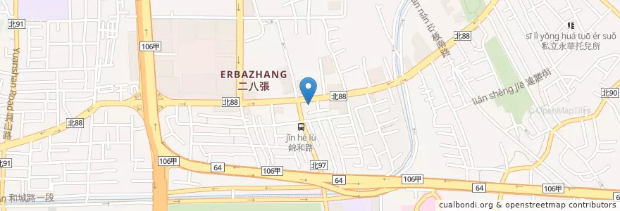 Mapa de ubicacion de 福滿堂 en Taiwan, New Taipei, Zhonghe District.