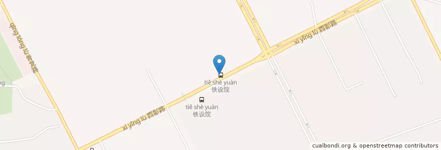 Mapa de ubicacion de 铁设院 en 中国, 陕西省, 西安市.