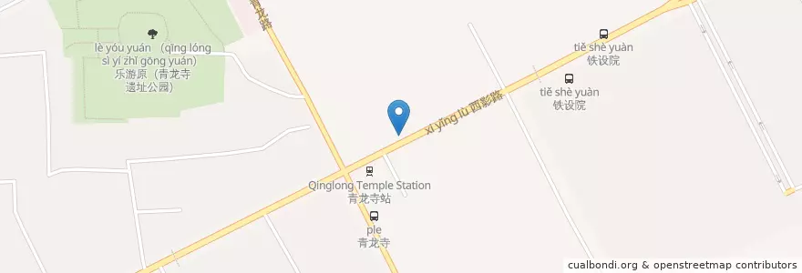 Mapa de ubicacion de 青龙寺 en 中国, 陕西省, 西安市, 雁塔区.
