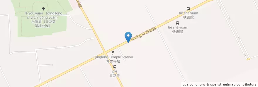 Mapa de ubicacion de 青龙寺 en Chine, Shaanxi, 西安市, 雁塔区 (Yanta).