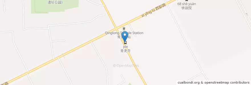 Mapa de ubicacion de 青龙寺 en 中国, 陕西省, 西安市, 雁塔区 (Yanta).