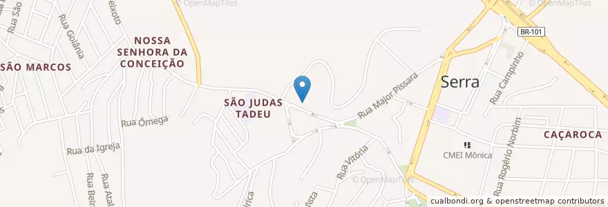 Mapa de ubicacion de EMEF Aldary Nunes en Brasile, Regione Sudest, Espírito Santo, Região Geográfica Intermediária De Vitória, Região Metropolitana Da Grande Vitória, Microrregião Vitória, Serra.