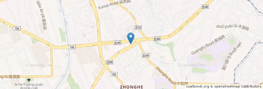 Mapa de ubicacion de 力康骨科診所 en Тайвань, Новый Тайбэй, 中和區.