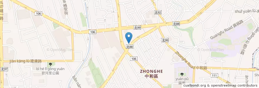 Mapa de ubicacion de 王朋動物醫院 en تايوان, تايبيه الجديدة, 中和區.