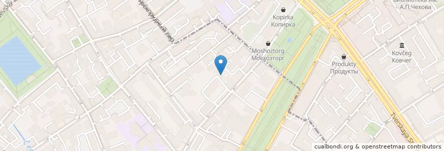 Mapa de ubicacion de Де Пари en Rússia, Distrito Federal Central, Москва, Центральный Административный Округ, Тверской Район.