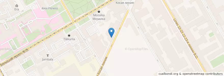 Mapa de ubicacion de Рост банк en Rusland, Северо-Западный Федеральный Округ, Oblast Leningrad, Sint-Petersburg, Василеостровский Район.