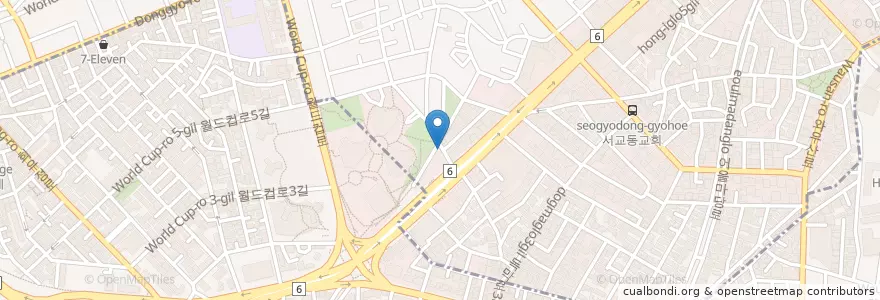 Mapa de ubicacion de 마포 만두 (Mapo Dumplings) en Corée Du Sud, Séoul, 마포구, 합정동.