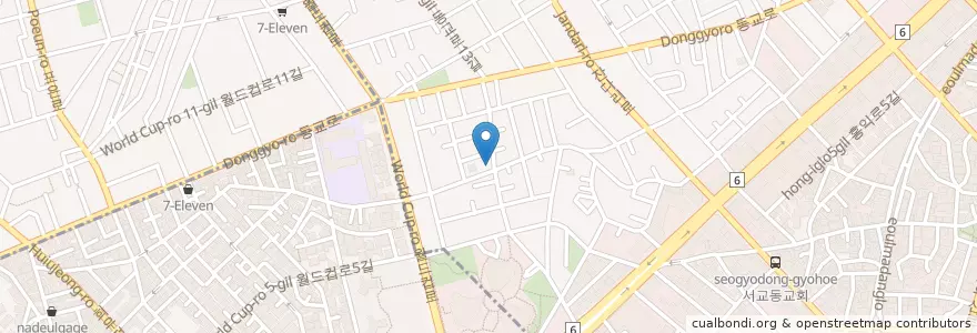 Mapa de ubicacion de Donna Espresso en Korea Selatan, 서울, 마포구, 서교동.