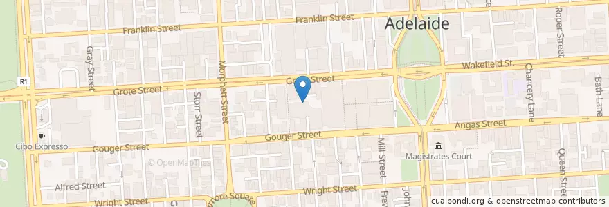 Mapa de ubicacion de Nana Hot Bake en Avustralya, South Australia, Adelaide, Adelaide City Council.