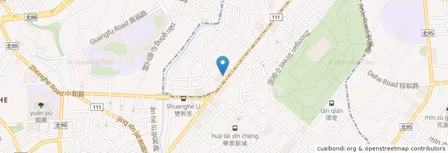 Mapa de ubicacion de 登豐麻辣鍋 en 台湾, 新北市, 中和区, 永和区.