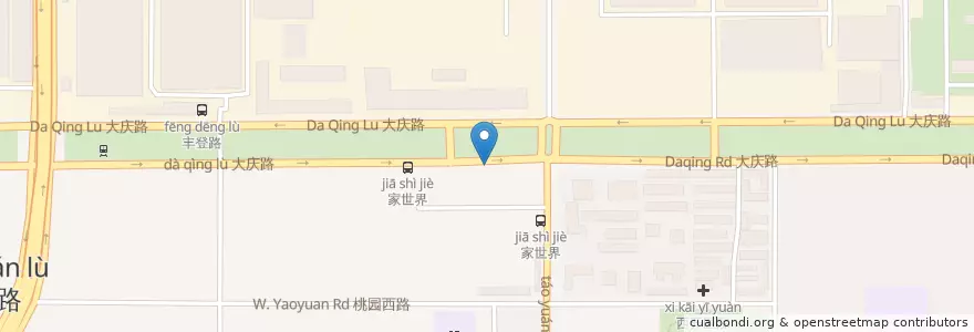 Mapa de ubicacion de 家世界 en 中国, 陝西省, 西安市, 莲湖区 (Lianhu).