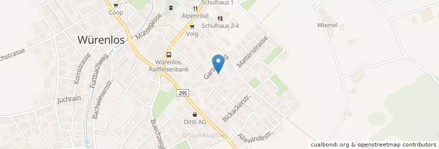Mapa de ubicacion de Tierarztpraxis Wilde-Steinmann en スイス, Aargau, Bezirk Baden, Würenlos.