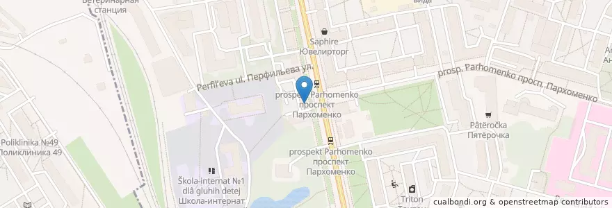 Mapa de ubicacion de Блик en Russia, Северо-Западный Федеральный Округ, Oblast' Di Leningrado, San Pietroburgo, Выборгский Район.