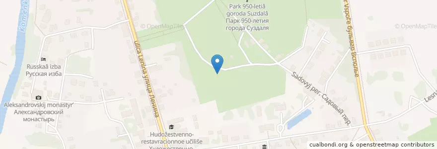 Mapa de ubicacion de городское поселение Суздаль en Russie, District Fédéral Central, Oblast De Vladimir, Суздальский Район, Городское Поселение Суздаль.