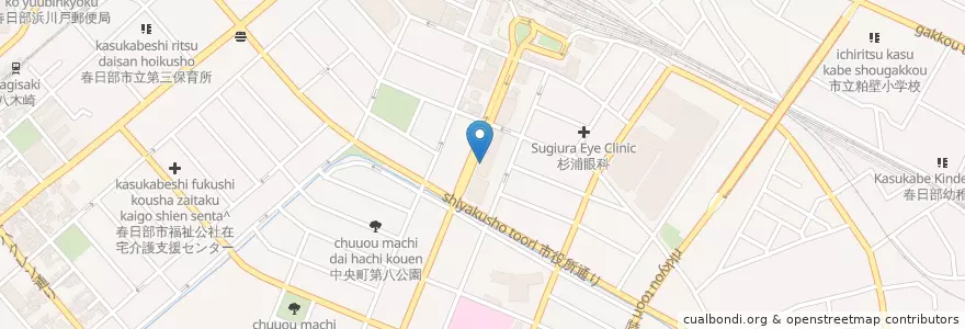Mapa de ubicacion de みやざわ耳鼻咽喉科 en 일본, 사이타마현, 春日部市.