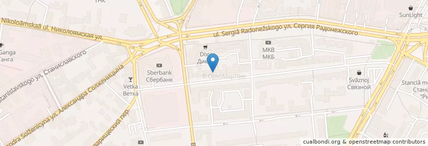 Mapa de ubicacion de Сопико en Rusia, Distrito Federal Central, Москва, Distrito Administrativo Central, Таганский Район.