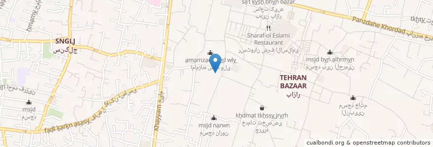 Mapa de ubicacion de مسجد حاج شیخ عبدالحسین en Iran, Téhéran, شهرستان تهران, Téhéran, بخش مرکزی شهرستان تهران.