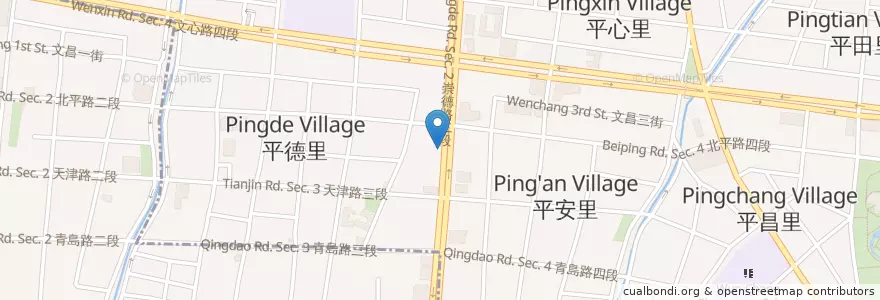 Mapa de ubicacion de Mr.38 en تايوان, تاي شانغ, 北屯區.