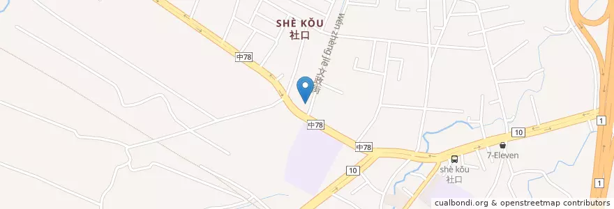 Mapa de ubicacion de 渣打國際商業銀行 en 臺灣, 臺中市, 神岡區.