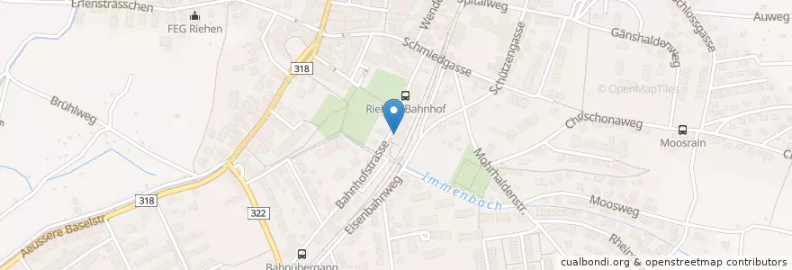 Mapa de ubicacion de Post Riehen en Switzerland, Riehen, Basel-City, Riehen.