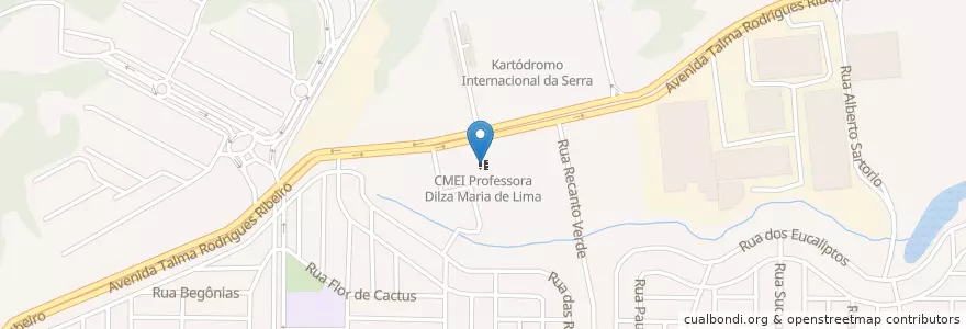 Mapa de ubicacion de CMEI Professora Dilza Maria de Lima en Brazil, Jihovýchodní Region, Espírito Santo, Região Geográfica Intermediária De Vitória, Região Metropolitana Da Grande Vitória, Microrregião Vitória, Serra.