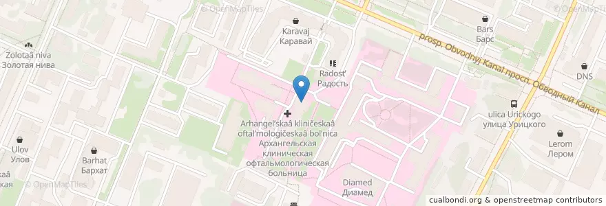 Mapa de ubicacion de Офтальмологическая лазерная клиника en Russia, Northwestern Federal District, Arkhangelsk Oblast, Primorsky District, Городской Округ Архангельск.