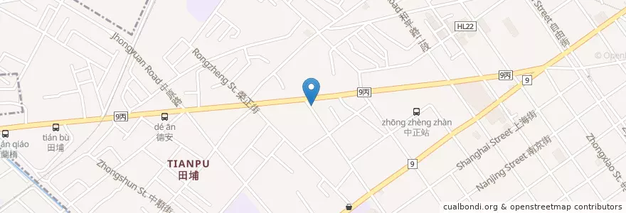 Mapa de ubicacion de 闔家歡南北餚餐館 en 臺灣, 臺灣省, 花蓮縣, 花蓮市.