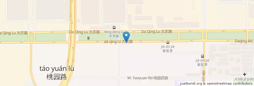 Mapa de ubicacion de 丰登路 en 中国, 陕西省, 西安市, 莲湖区.