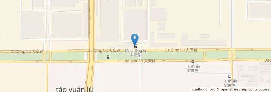Mapa de ubicacion de 丰登路 en China, Shaanxi, Xi'an, Lianhu District.