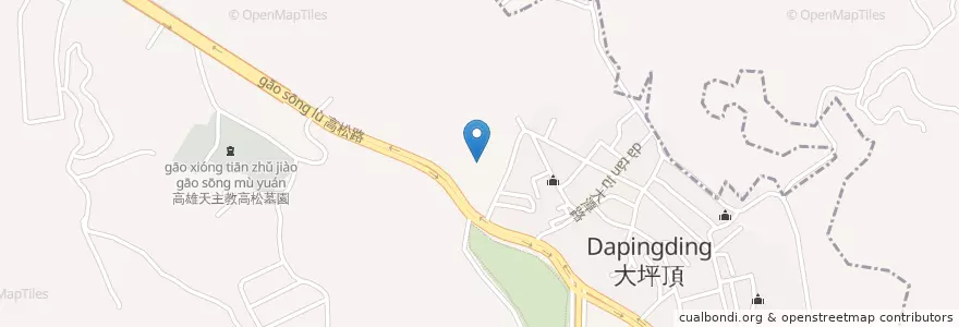 Mapa de ubicacion de 雲頂庭園休閒咖啡 en Taiwan, Kaohsiung.